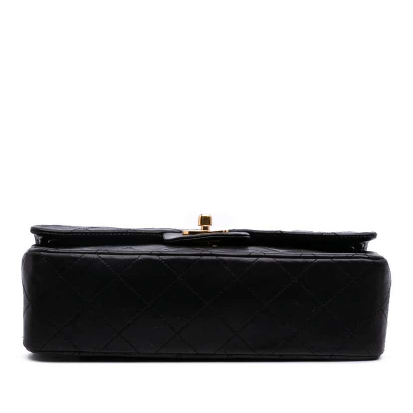 Chanel Small Classic Lambskin Double Flap Black Leather Good condition - Inside View