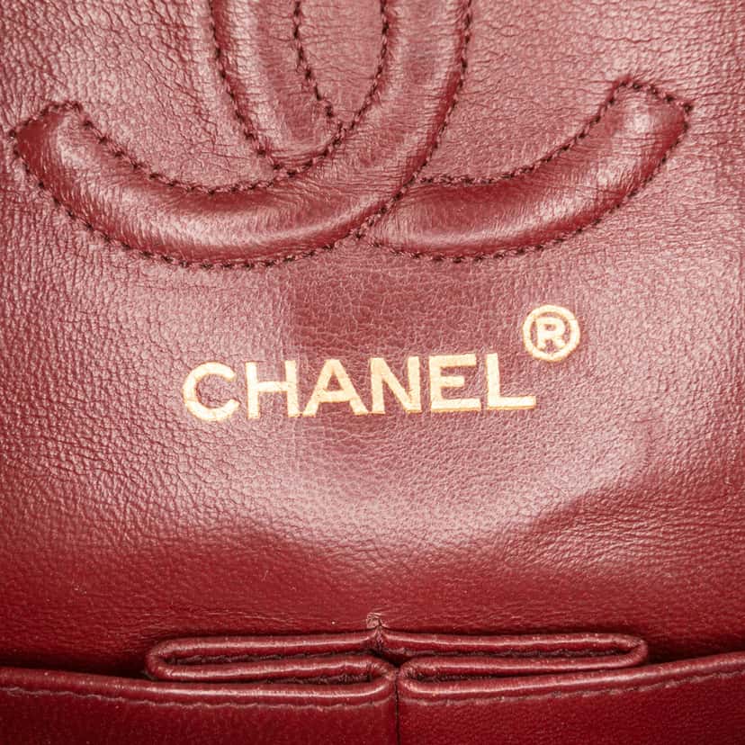 Chanel Small Classic Lambskin Double Flap Black Leather Good condition - Box View