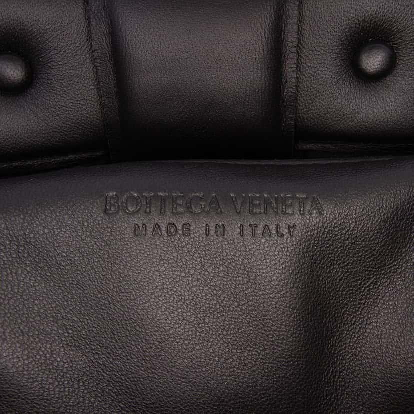 Bottega Veneta Nappa Intrecciato Padded Chain Cassette Satchel Black Leather Very good condition - Box View