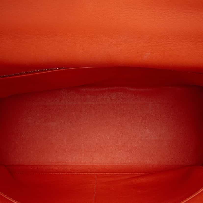 Hermès Swift Kelly II Retourne 35 Orange Leather Good condition - Model View