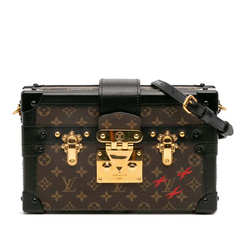 Louis Vuitton Monogram Petite Malle Brown Canvas Good condition - Front View