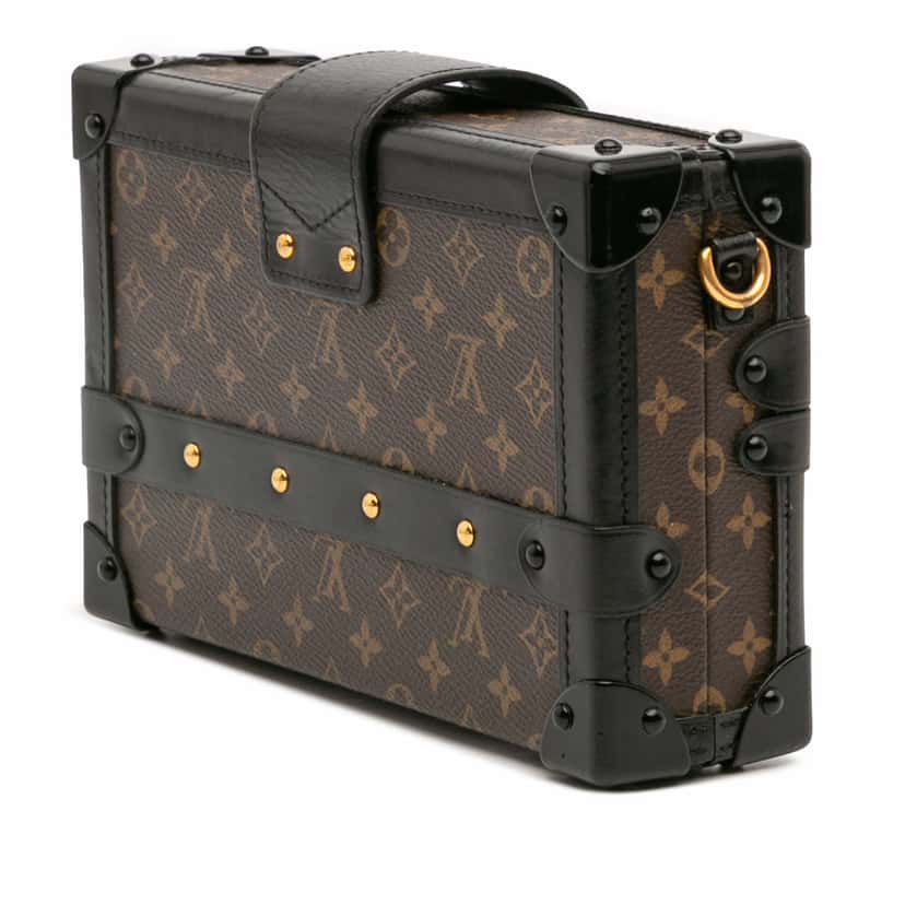 Louis Vuitton Monogram Petite Malle Brown Canvas Good condition - Back View