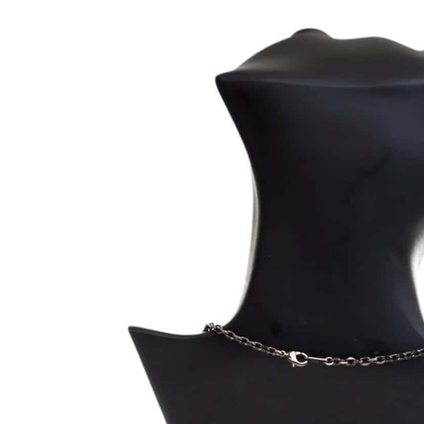 Louis Vuitton Palladium Plated Monogram Message In A Bottle Pendant Necklace Silver Metal Good condition - Inside View