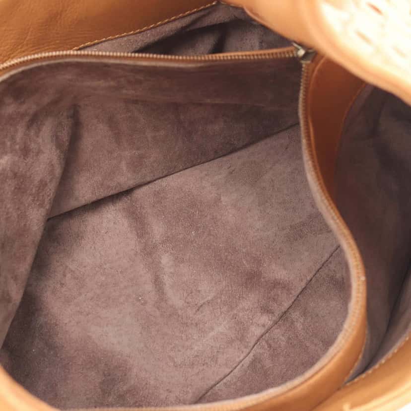Bottega Veneta Nappa Intrecciato Ball Hobo Brown Leather Good condition - Inside View