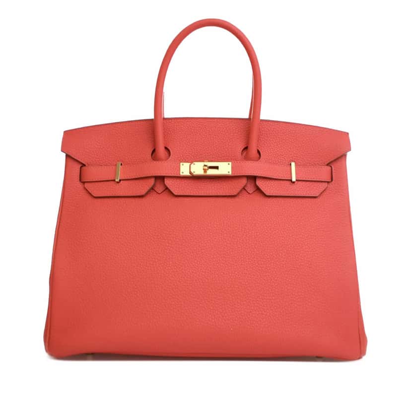 Hermès Togo Birkin Retourne 35 Pink Leather Good condition - Front View