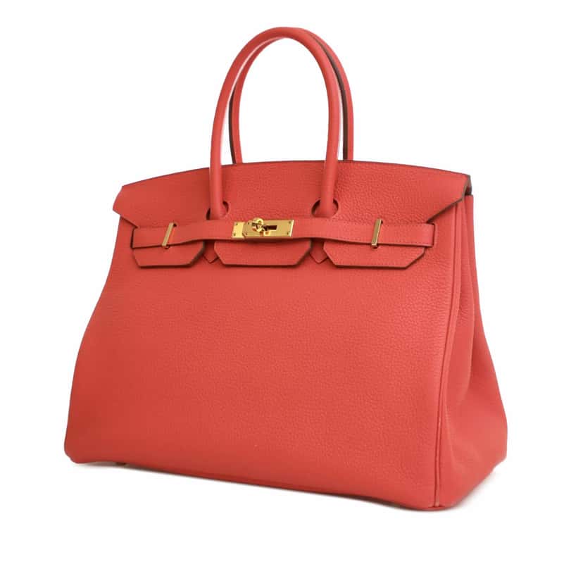 Hermès Togo Birkin Retourne 35 Pink Leather Good condition - Back View