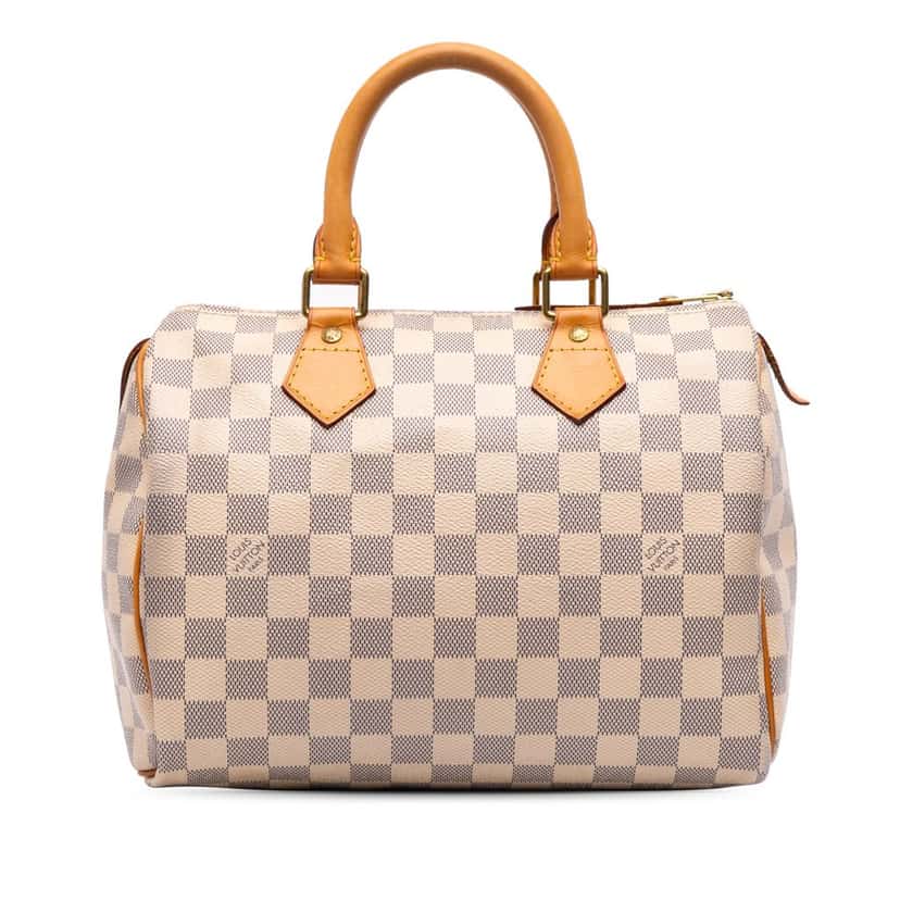 Louis Vuitton Damier Azur Speedy 25 White Canvas Good condition - Front View