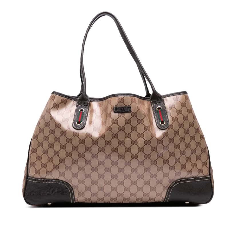Gucci GG Crystal Princy Tote Brown Canvas Good condition - Front View