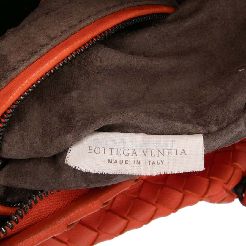 Bottega Veneta Nappa Intrecciato Cube Crossbody Orange Leather Good condition - Box View