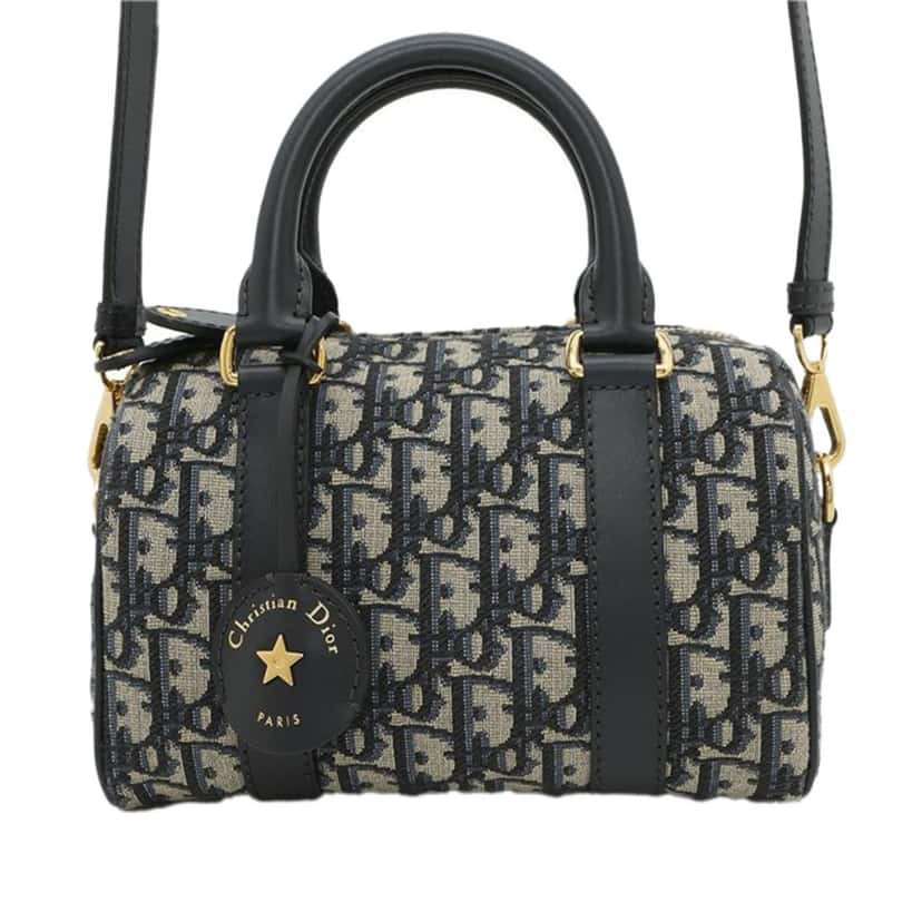 Dior Oblique Canvas Groove 20 Blue Canvas Good condition - Front View