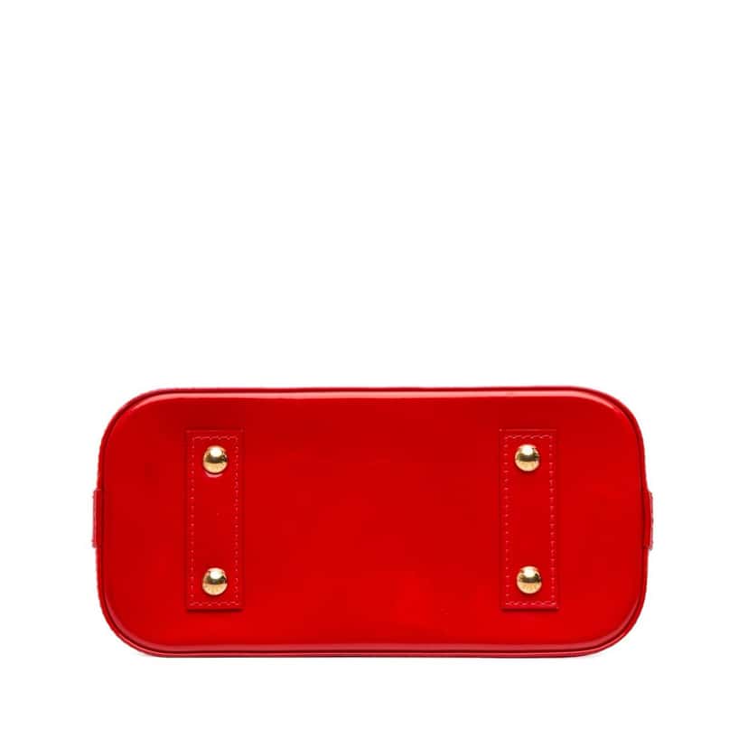 Louis Vuitton Monogram Vernis Alma BB Red Leather Good condition - Inside View