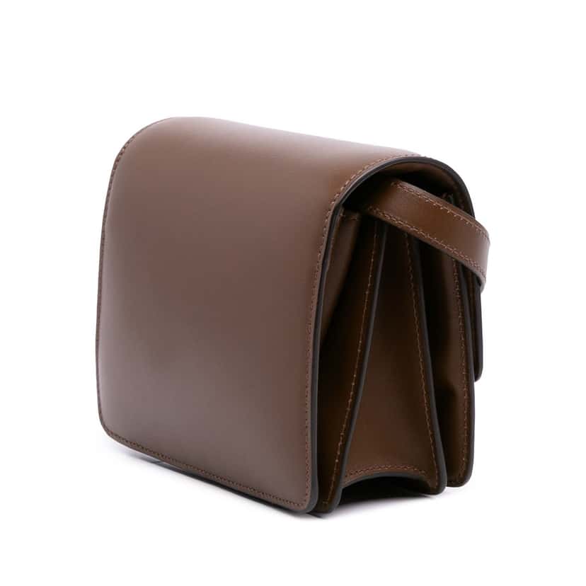 Celine Small Calfskin Classic Box Brown Leather Good condition - Back View