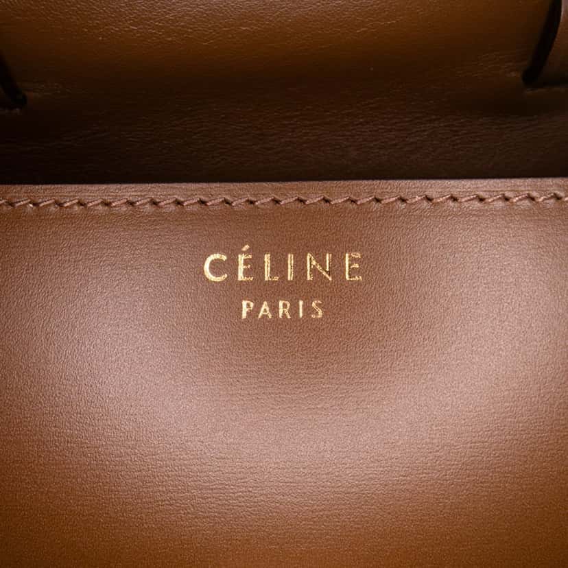 Celine Small Calfskin Classic Box Brown Leather Good condition - Box View
