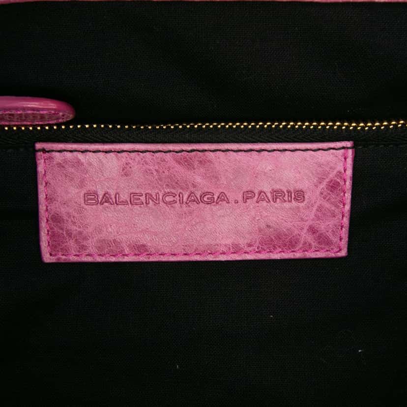 Balenciaga Lambskin Motocross Giant 21 Work Satchel Pink Leather Good condition - Box View