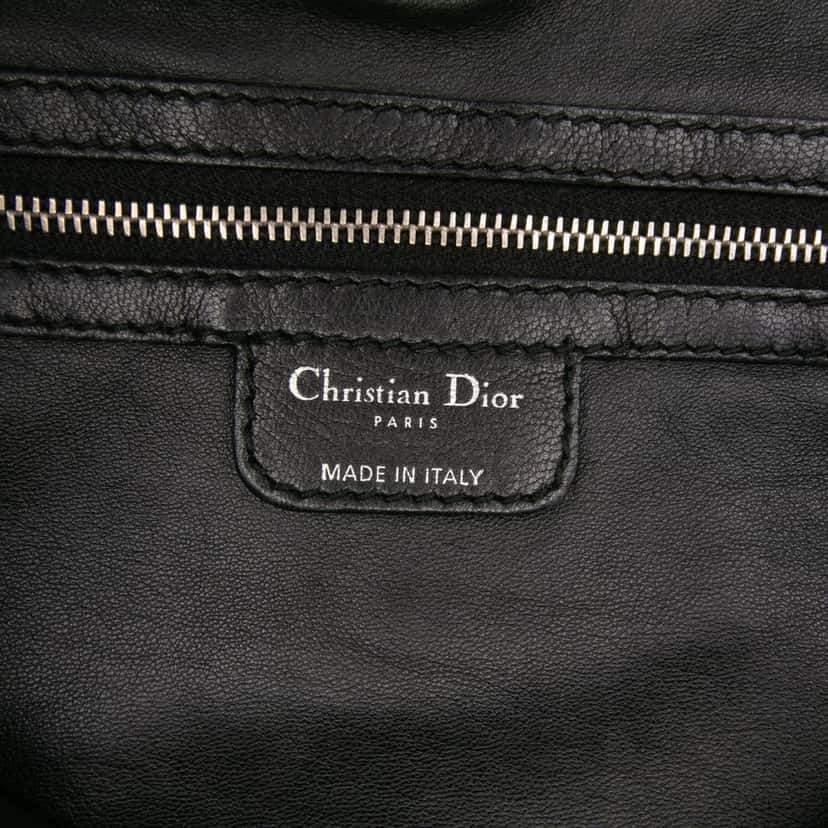 Dior Medium Woven Leather Soft Lady Dior Black Leather Good condition - Box View