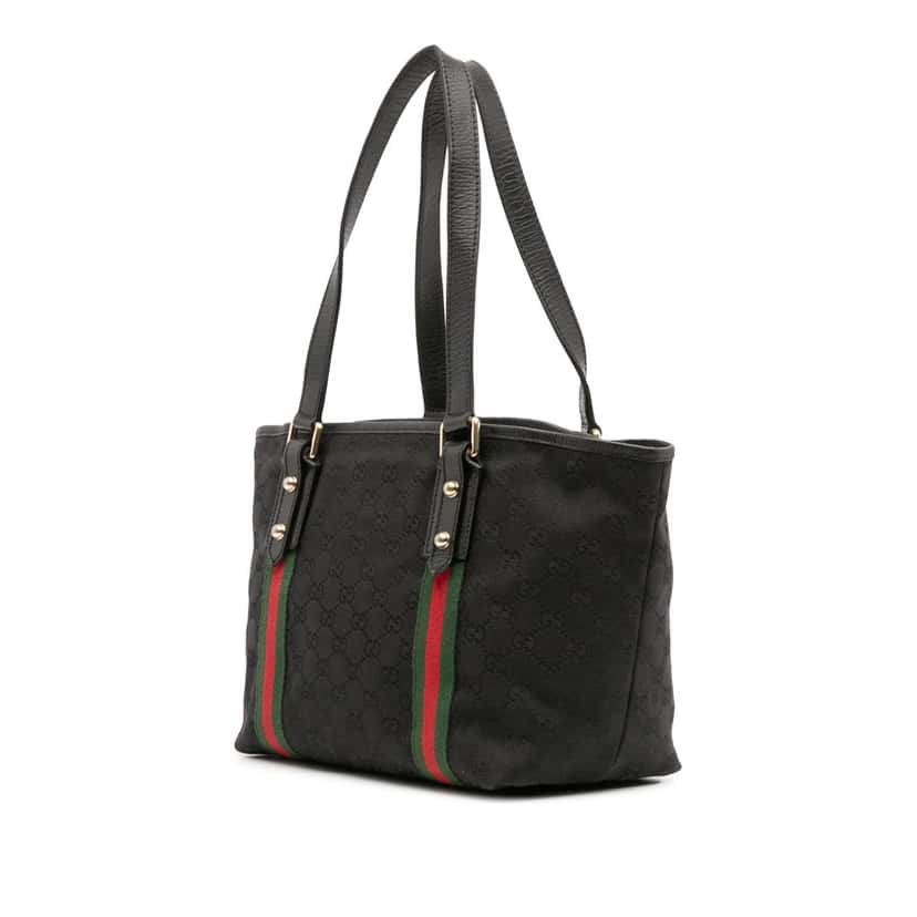 Gucci GG Canvas Jolicoeur Tote Black Canvas Good condition - Back View