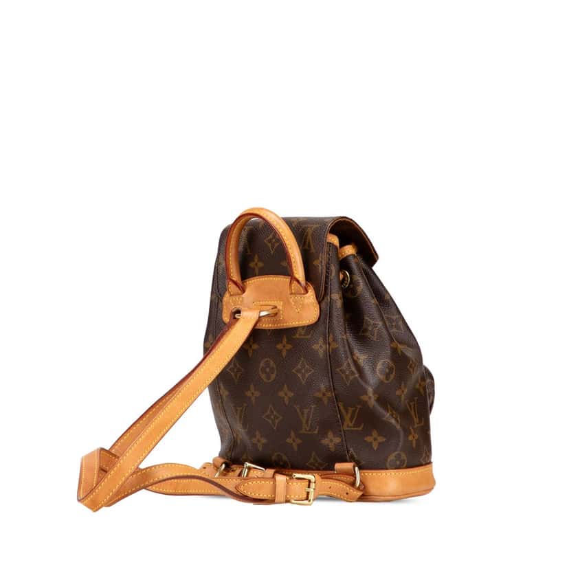 Louis Vuitton Monogram Mini Montsouris Brown Canvas Fair condition - Back View