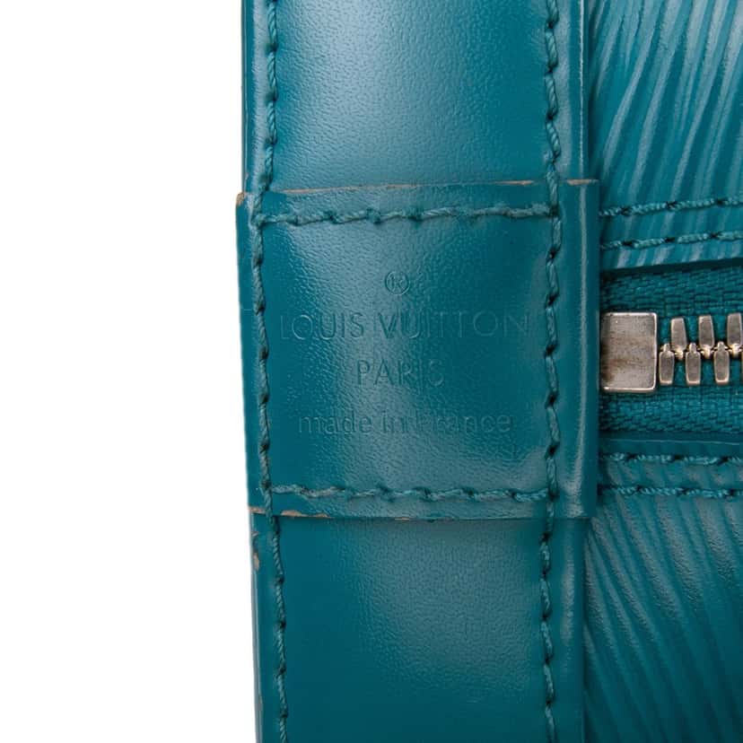 Louis Vuitton Epi Alma PM Blue Leather Good condition - Box View