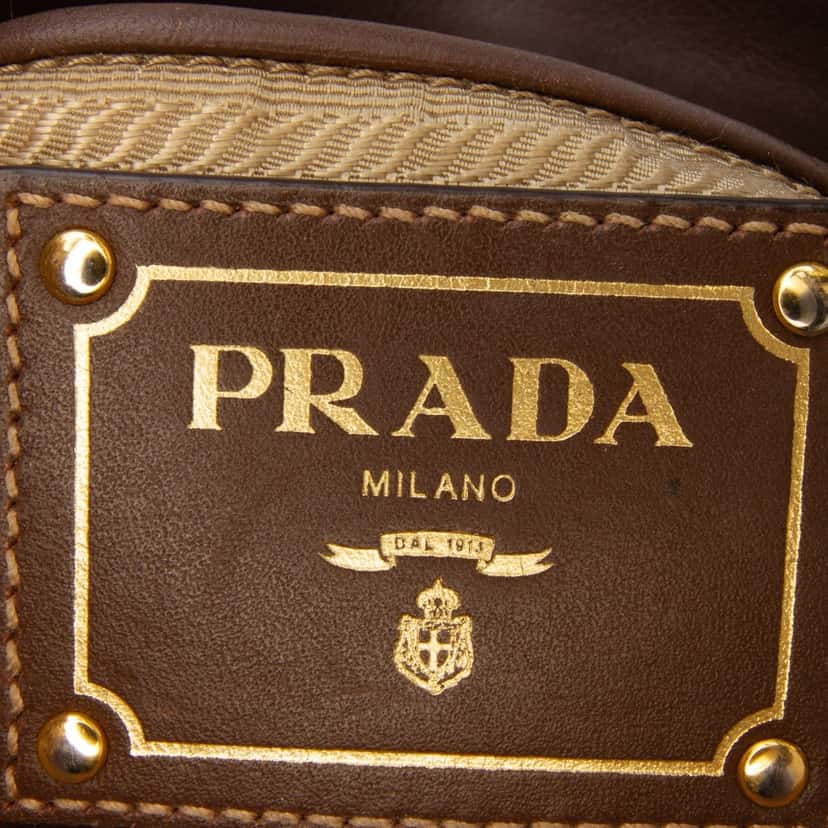 Prada Canvas Canapa Logo Crossbody Brown Canvas Good condition - Box View