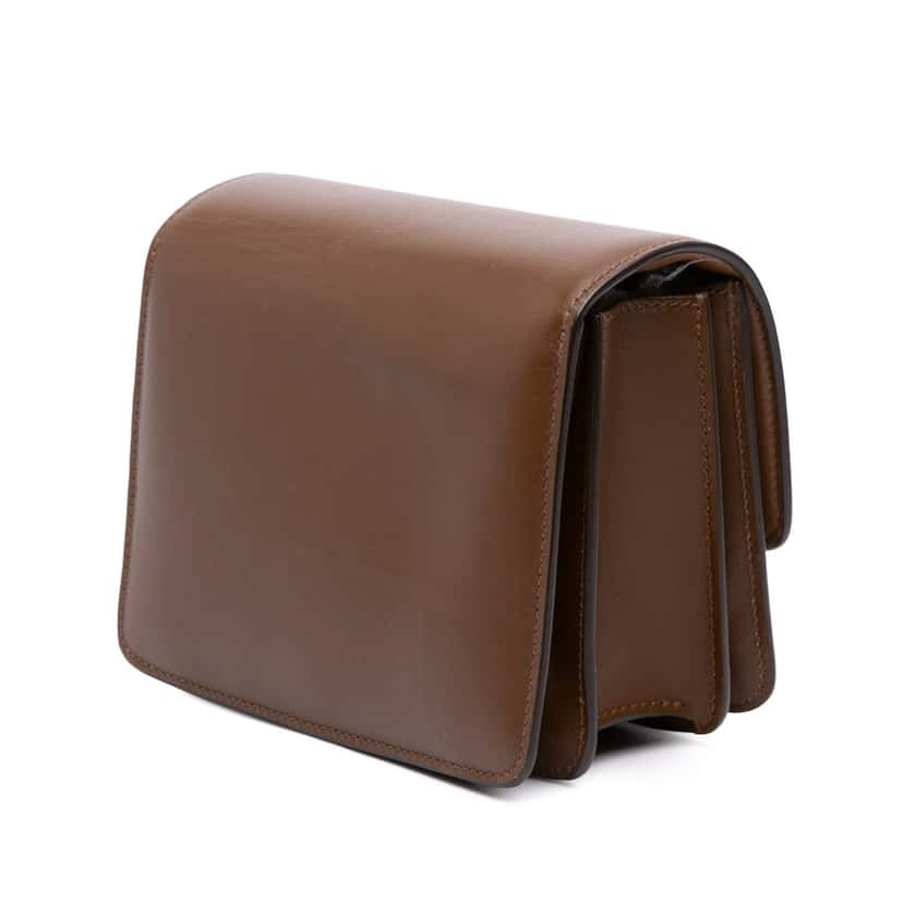 Celine Small Calfskin Classic Box Brown Leather Good condition - Back View