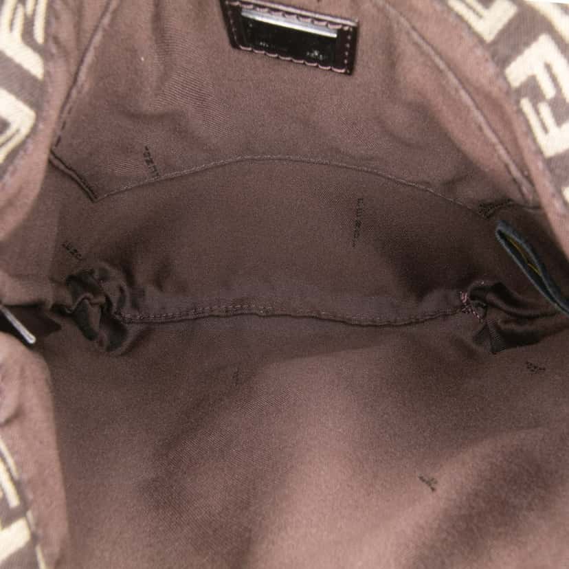 Fendi Zucchino Canvas Crossbody Brown Canvas Good condition - Model View