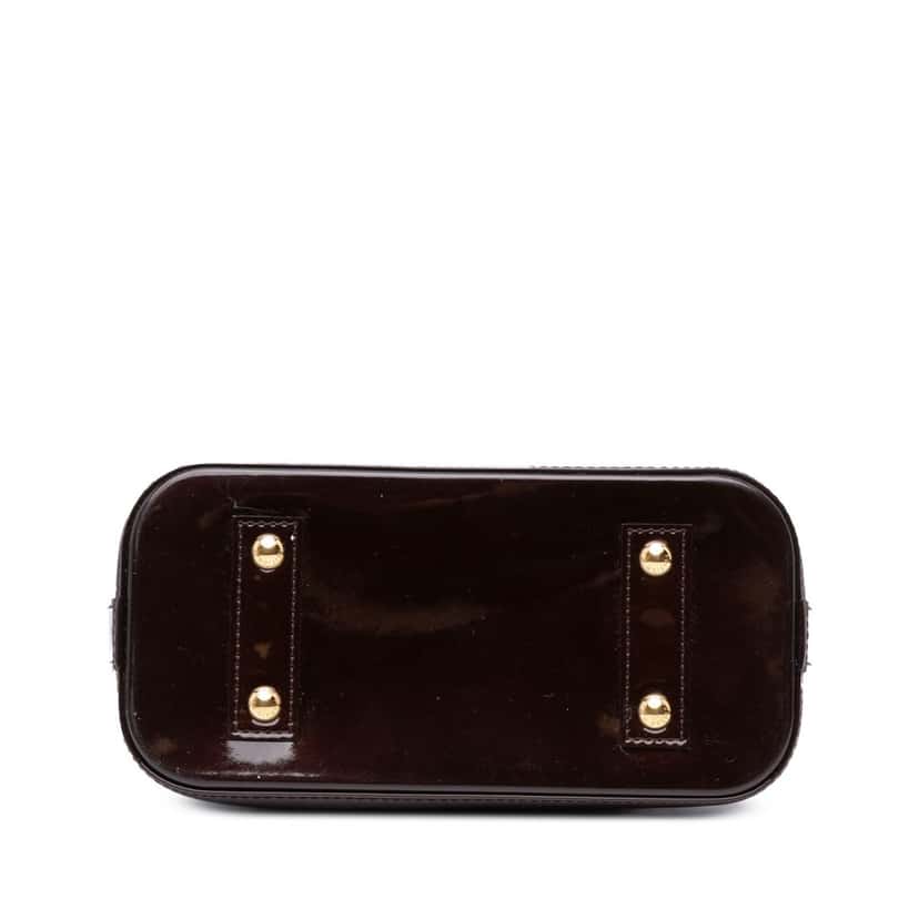 Louis Vuitton Monogram Vernis Alma BB Purple Leather Good condition - Inside View
