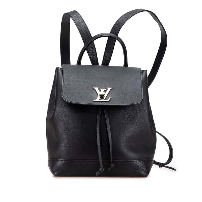 Louis Vuitton Taurillon Lockme Backpack Black Leather Good condition - Front View