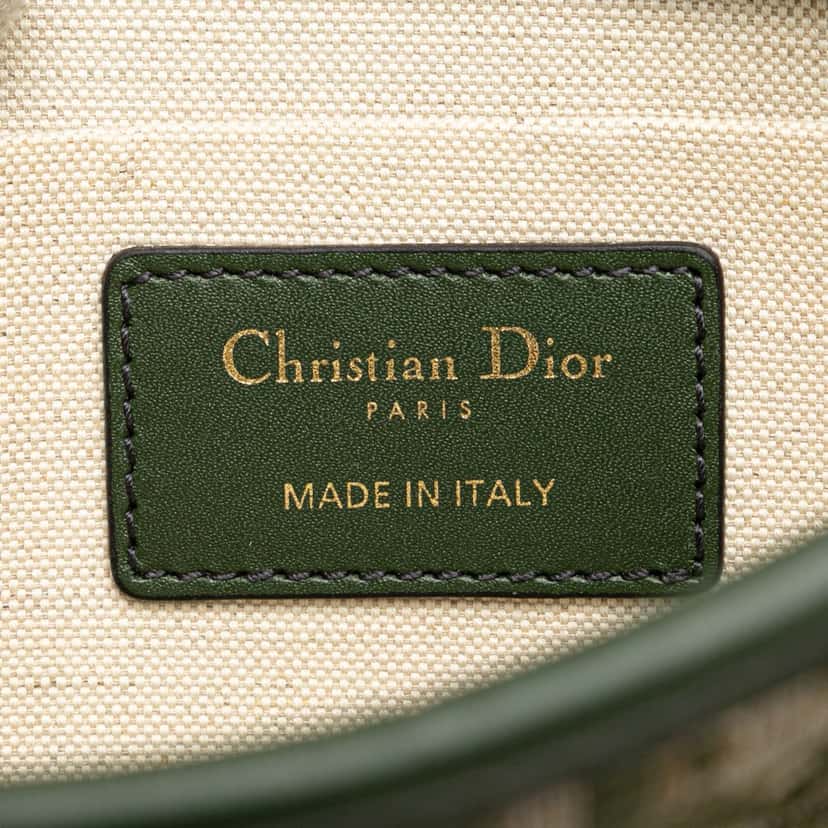 Dior Oblique Canvas Diorquake Clutch Green Canvas Good condition - Box View