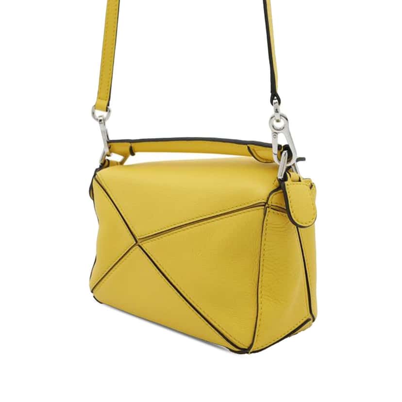 Loewe Studio Ghibli My Neighbor Totoro Mini Calfskin Puzzle Satchel Yellow Leather Good condition - Back View