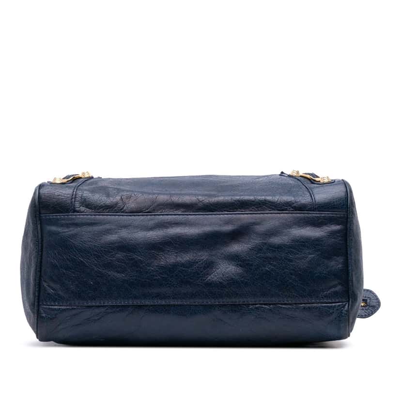 Balenciaga Lambskin Motocross Giant 12 Velo Satchel Blue Leather Good condition - Inside View