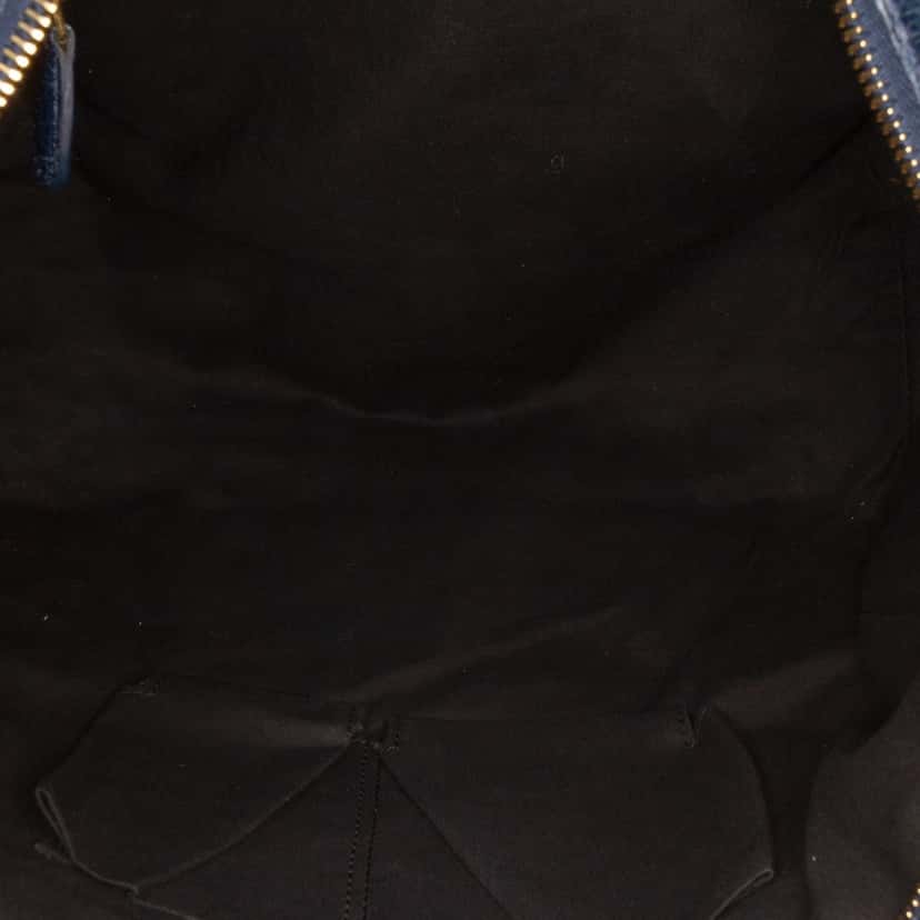 Balenciaga Lambskin Motocross Giant 12 Velo Satchel Blue Leather Good condition - Model View