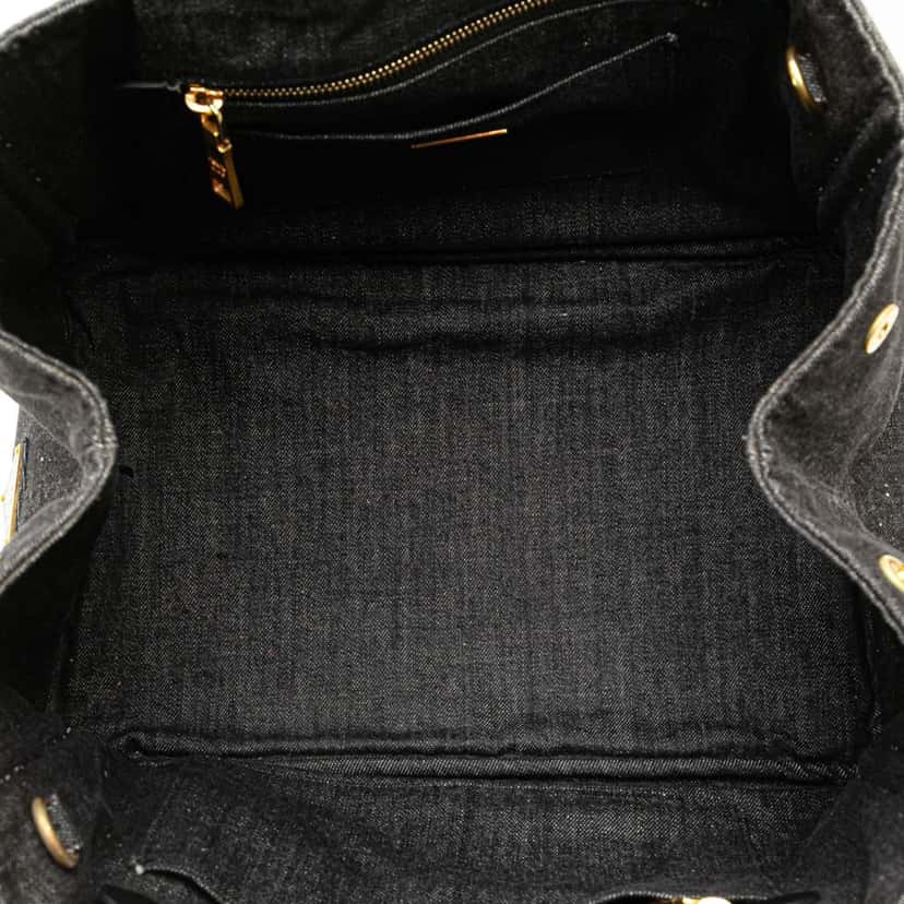 Prada Denim Canapa Logo Satchel Grey Denim Good condition - Model View