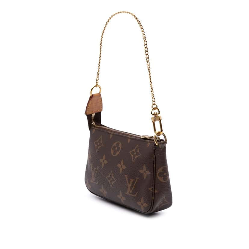 Louis Vuitton Monogram Mini Pochette Accessoires Brown Canvas Good condition - Back View