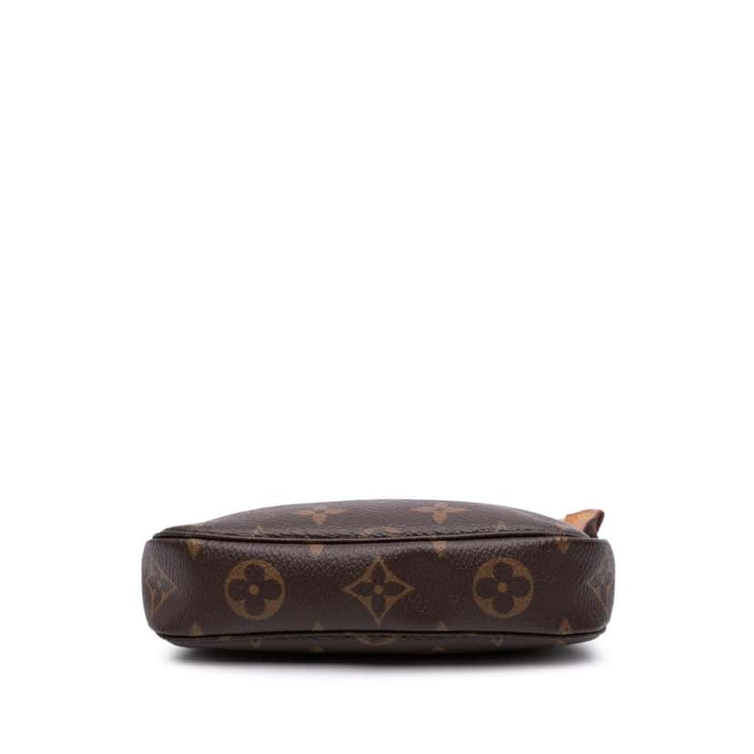 Louis Vuitton Monogram Mini Pochette Accessoires Brown Canvas Good condition - Inside View