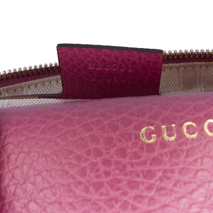 Gucci Dollar Calfskin Lady Dome Satchel Purple Leather Good condition - Box View