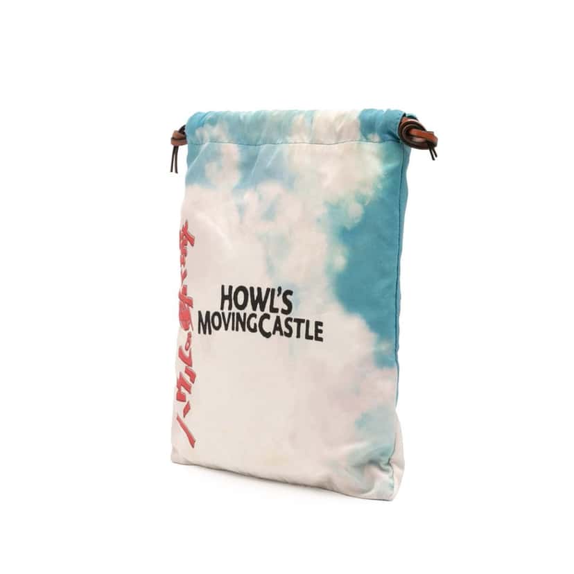 Loewe Studio Ghibli Howls Moving Castle Canvas Drawstring Pouch Blue Canvas Good condition - Back View