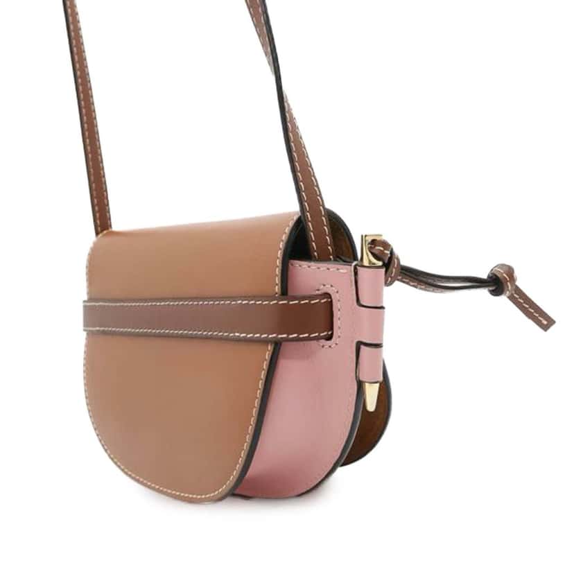 Loewe Mini Tricolor Leather Gate Crossbody Brown Leather Good condition - Back View