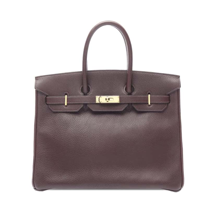 Hermès Ardennes Birkin Retourne 35 Brown Leather Good condition - Front View