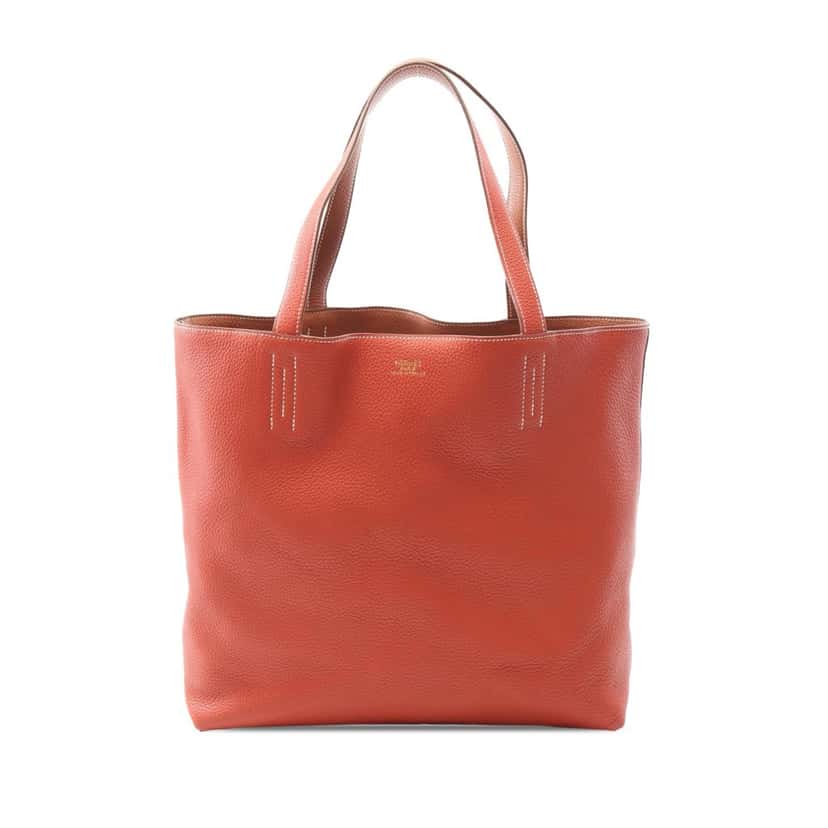 Hermès Clemence Double Sens 36 Brown Leather Good condition - Front View