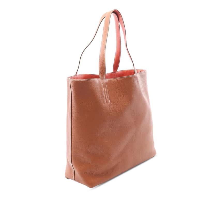 Hermès Clemence Double Sens 36 Brown Leather Good condition - Back View