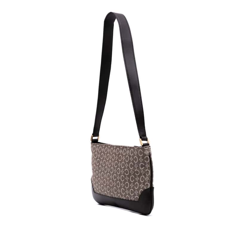 Celine C Macadam Canvas Shoulder Bag Brown Canvas Good condition - Back View