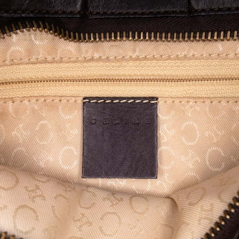 Celine C Macadam Canvas Shoulder Bag Brown Canvas Good condition - Box View
