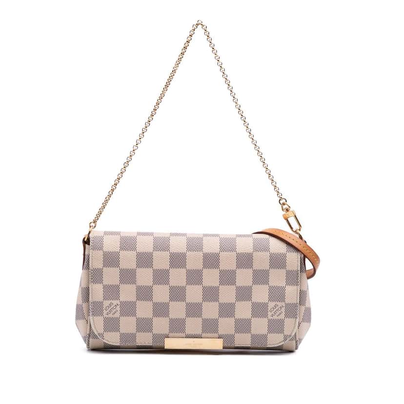 Louis Vuitton Damier Azur Favorite PM White Canvas Good condition - Front View