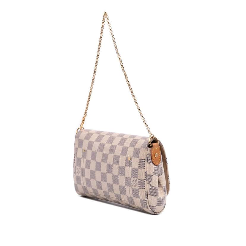 Louis Vuitton Damier Azur Favorite PM White Canvas Good condition - Back View
