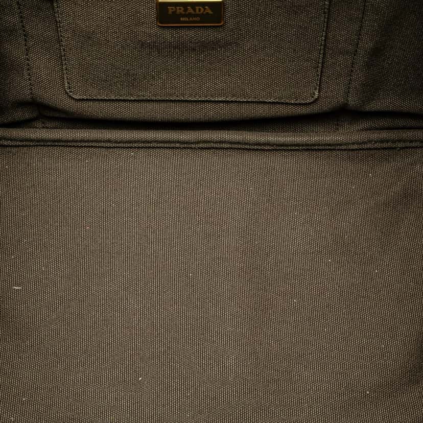 Prada Canvas Canapa Logo Satchel Brown Canvas Good condition - Model View