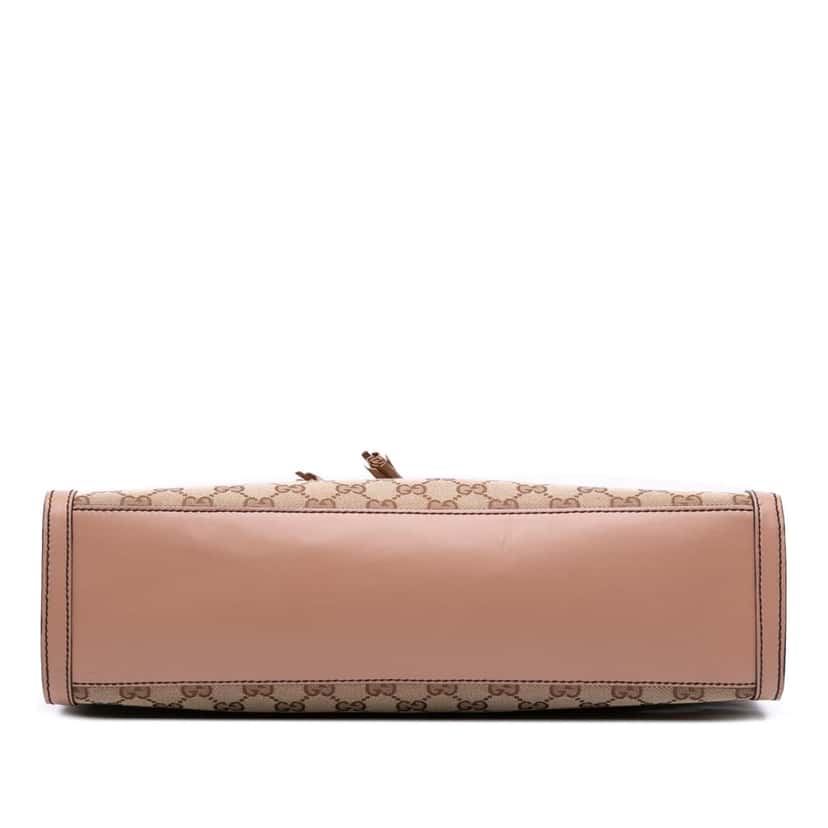 Gucci Large GG Canvas Emily Shoulder Bag Brown Leather Good condition - Inside View