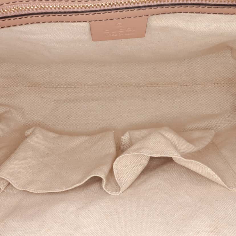 Gucci Large GG Canvas Emily Shoulder Bag Brown Leather Good condition - Model View