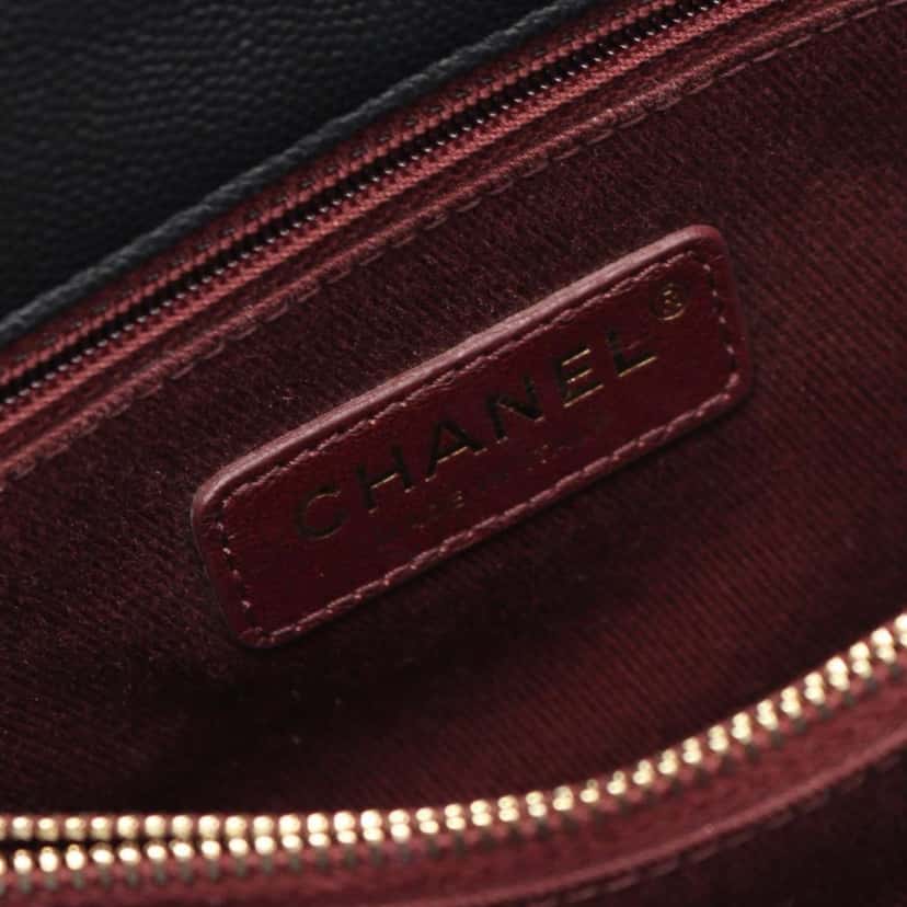 Chanel Small Caviar Coco Top Handle Bag Black Leather Good condition - Model View