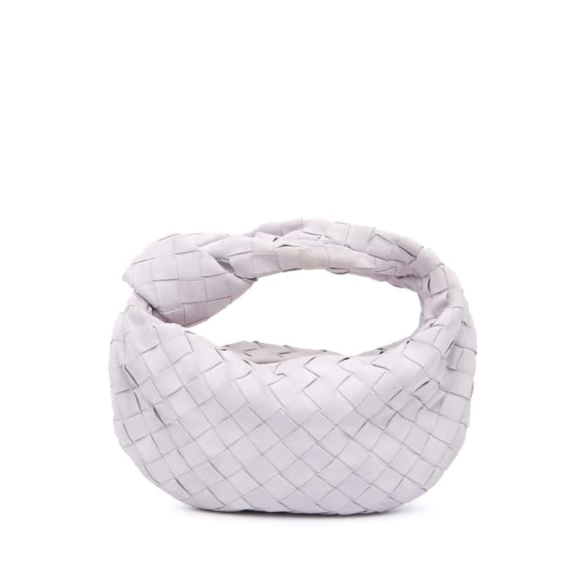 Bottega Veneta Mini Suede Intrecciato Jodie Purple Leather Good condition - Front View