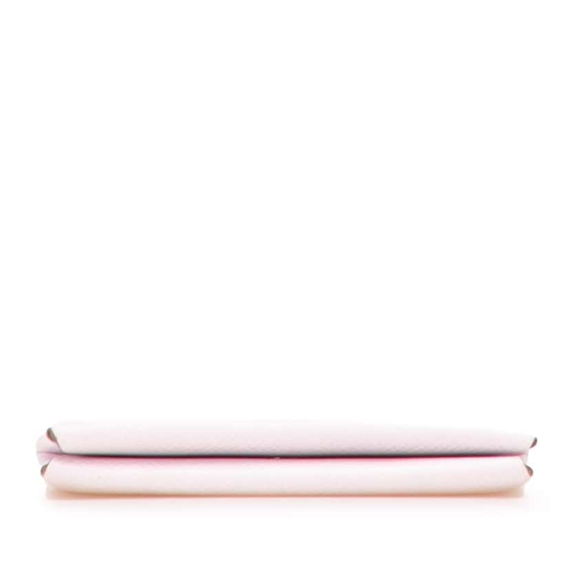Hermès Epsom Calvi Card Holder Pink Leather Good condition - Inside View